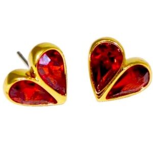 KATE SPADE NEW YORK ♠️ ROCK SOLID RED HEART STUD EARRINGS ❤️